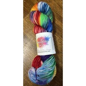 Hand Dyed Yarn Skein Multicolor Superwash Merino Whimzee Stitches New Orleans